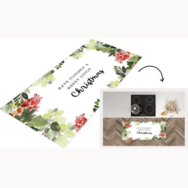 KitchenYeah Keukenloper - Loper keuken - Natuur - Kerstmis - Quote - Keukenloper vinyl Multicolor