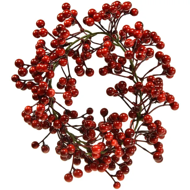 Viana Bessenkrans rode kunstplanten rood Kerst Ø20cm