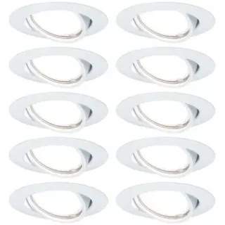 Paulmann Inbouwspot Led Base Kantelbaar Wit Gu10 10 Stuks