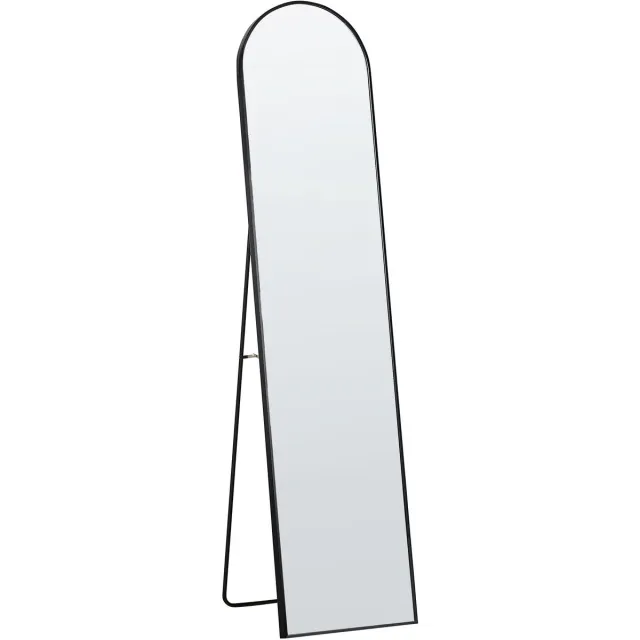 Beliani BAGNOLET - Staande spiegel - Zwart - Aluminium