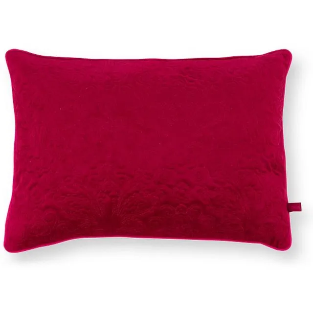 Pip Studio Quiltey Days Kussen - Woondecoratie - Donkerroze - 50x35cm donker roze