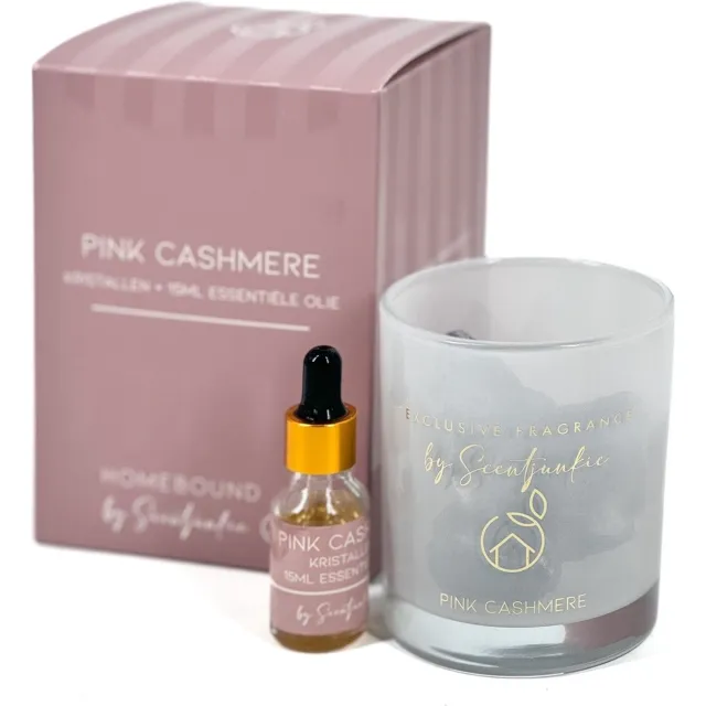 Homebound by Kolony Geur kristal met 15ml essentiële olie Pink Cashmere