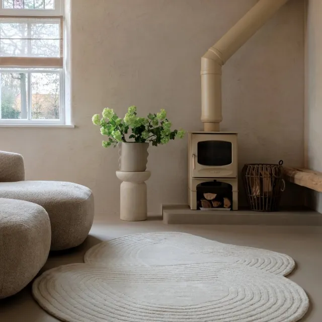 Nordic Weavers Organisch design vloerkleed - Balans Flow ivoor 200x290