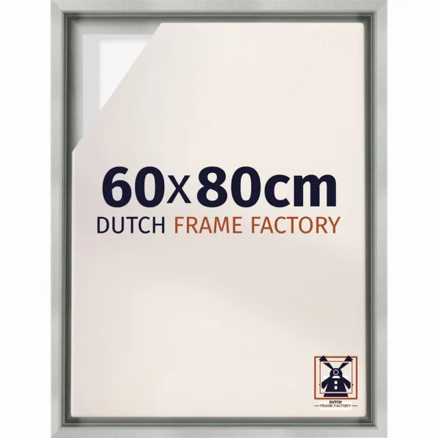 Dutch Frame Factory Baklijst 60x80 cm - Zilver Mat - Geschikt voor Canvasdoek - MDF Baklijst Lausanne