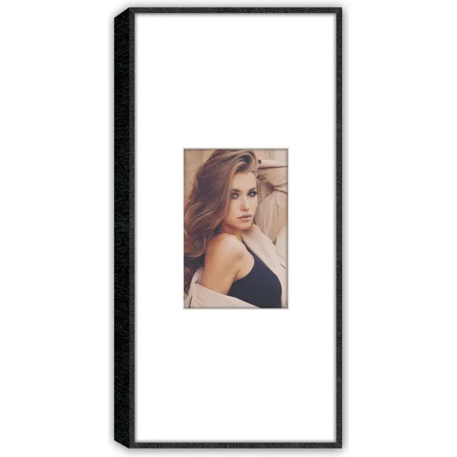 Zep Kunststof Fotolijst Shelby A Zwart met Passe-Partout voor foto 10x15 (18x38,5 cm) - BP3615