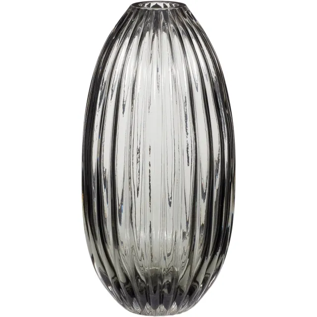 Hübsch Ripple Vase Grey Grijs