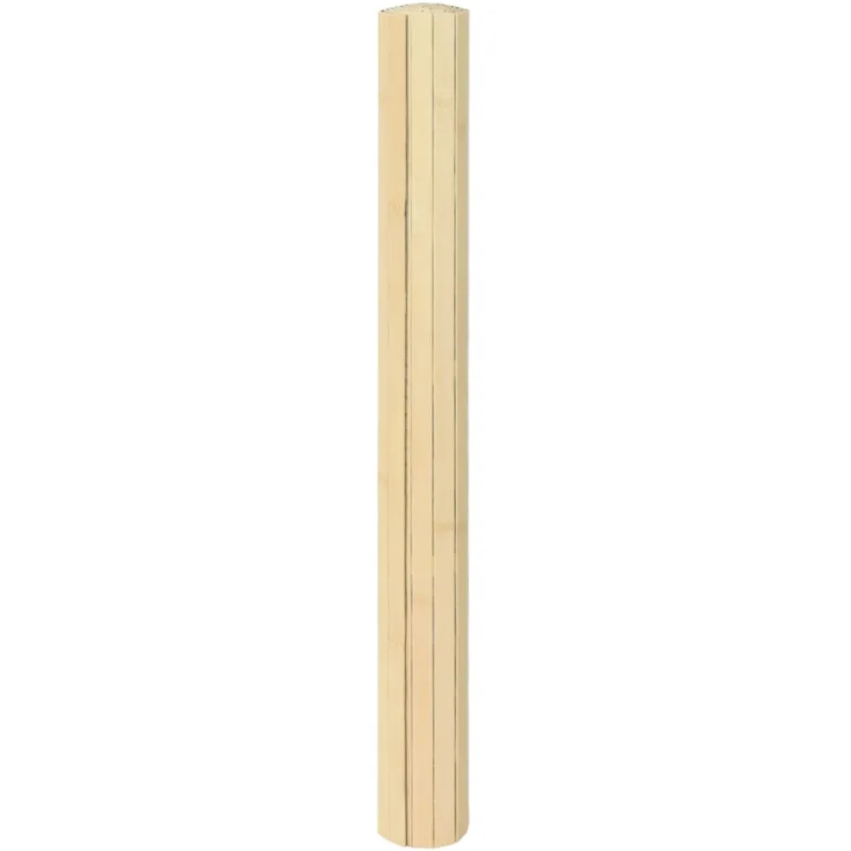 vidaXL Vloerkleed rechthoekig 100x300 cm bamboe lichtnaturel beige
