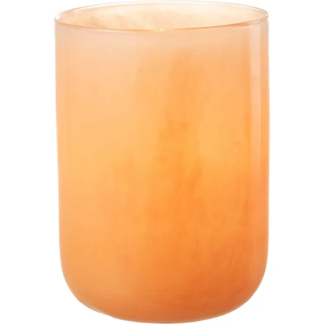 J-Line vaas Corrie - glas - koraal - medium - 23 cm hoog Rood