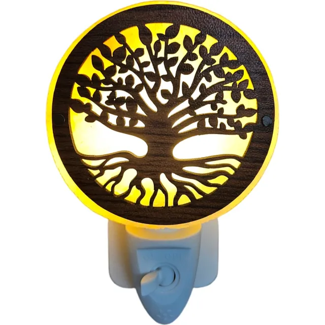 Selnature Himalaya zoutkristal nachtlampje 'Levensboom - Tree of Life' natuur oranje !! GRATIS VERZENDING !! (incl. LED en gratis adapter voor elk stopcontact)
