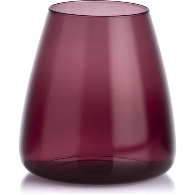 XLBoom DIM vaas Small Paars– Mondgeblazen glazen vaas in kleur – Vaatwasbestendige vaas, design voor in huis – Artistieke woondecoratie van glas