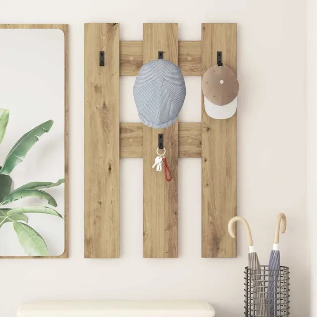 vidaXL Wandgemonteerde kapstok Artisan Eiken 65 x 3 x 100 cm Bruin