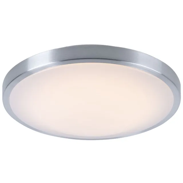 ESTO Plafondlamp Woonkamerlamp Aluminium rond Verlichting wit, kunststof aluminium, 1x LED 1x 13 W 960 lumen, D 34 cm