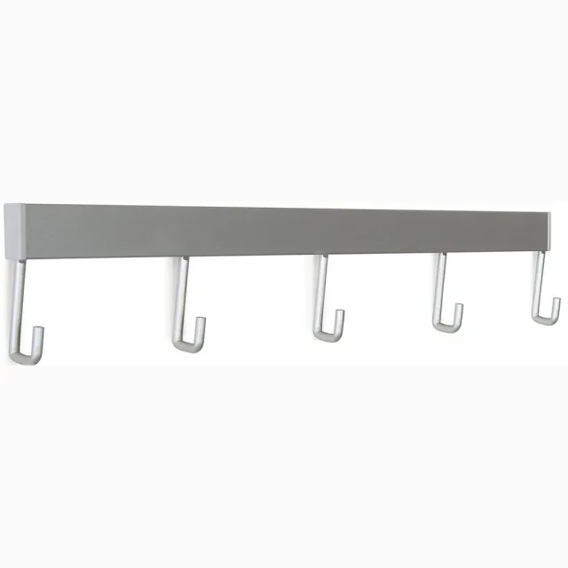 STAS picture hanging systems STAS Wandrek / Kapstok – 40cm - Aluminium - universeel ophangrek en kapstok voor jas, tas en accessoires