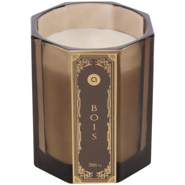 Atmosphera Créateur d'intérieur® Bougie parfumée Lucien hexagonale 265g bois Rouge foncé