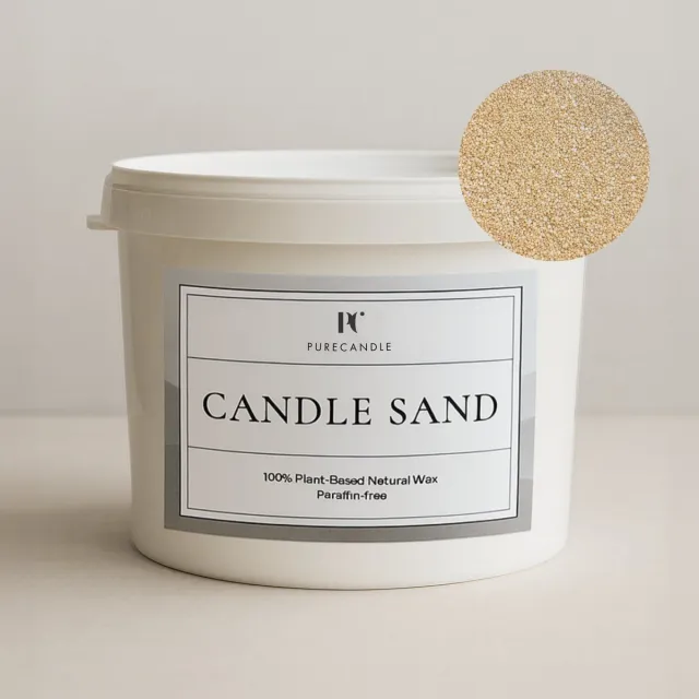 PureWorld Kaarsenzand Bucket Beige PureCandle – 2,5kg (4,4L) – Incl. 100 Lonten - Zandkleur - Kaarspoeder - Kaars voor bruiloften en evenementen - Bulkverpakking - Poederkaars - Kaars parels Beige / Zandkleur (Desert Sand) 2,5kg