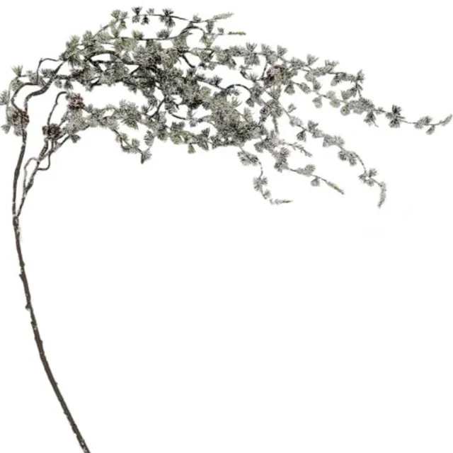 Buitengewoon Boet Kunst podocarpus tak groen/wit, 120 cm Buitengewoon de Boet