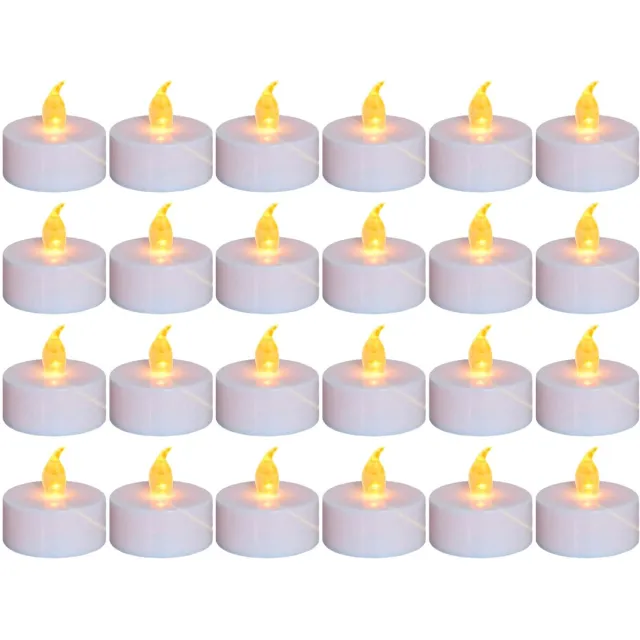 Best Active 24 LED Waxinelichtjes met Flikkerende Vlam - Inclusief Batterijen - 100+ Branduren - Elektrische Kaarsen op Batterijen - Theelichtjes - Kerstverlichting - Kerst Kaarsen Wit zonder Afstandsbediening