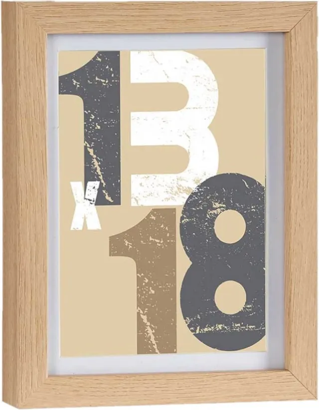 Arte r Houten fotolijst - bruin - 15 x 20 cm - fotolijstje - met passe-partout - decoratie