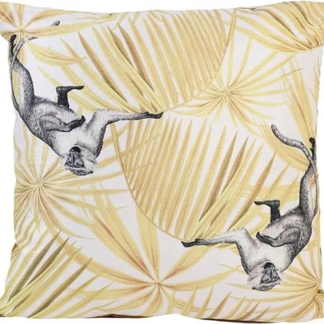 Light & Living Light&Living Kussen 45x45 cm Monkey Print Velvet Oker