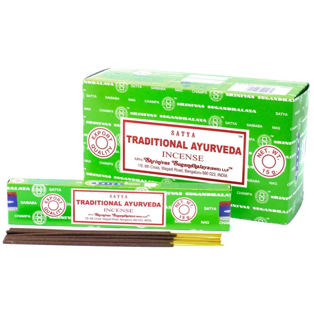 Ancient Wisdom Satya - traditional ayurveda - wierookstokjes - doos van 12 stuks x 15 gram Traditionele Ayurveda