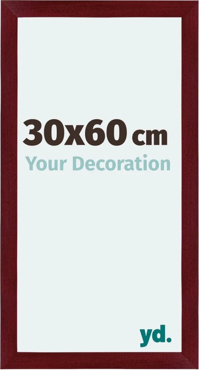 yd. Your Decoration - Fotolijst 30x60 cm - MDF - Wijnrood Geveegd - Mura