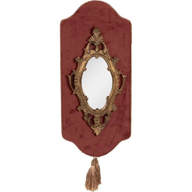 Clayre & Eef Spiegel 20x3x44 cm Roze Goudkleurig Polyresin