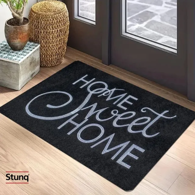 Stunq Welkomstvloermat 'Home Sweet Home' Antislip – Zwart