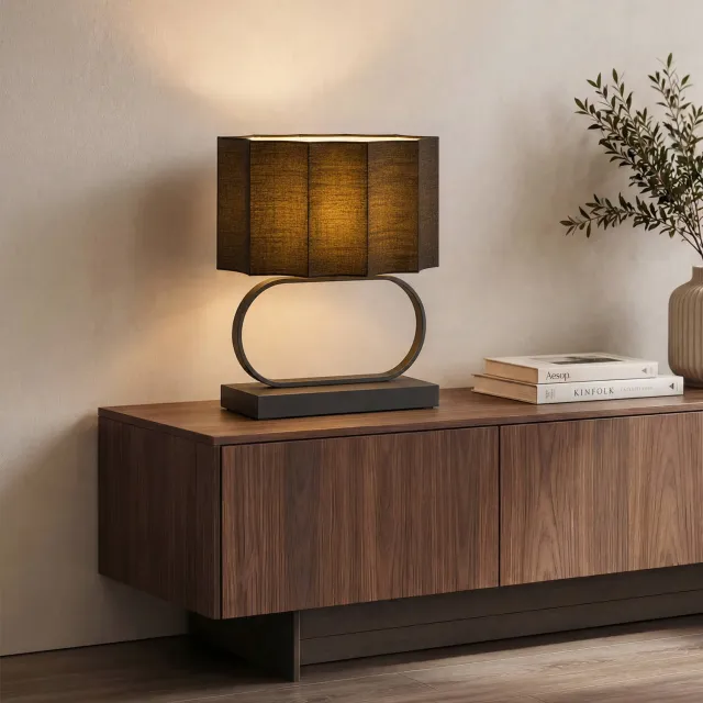 NOUS Living tafellamp Indy (Ø19x47cm) Zwart