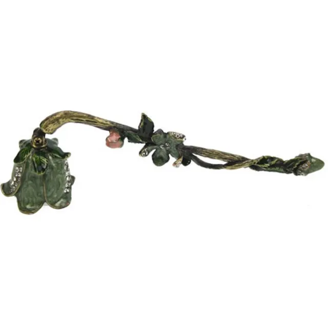 Meander elegant home accesoires Kaarsendover Groen met strass steentjes