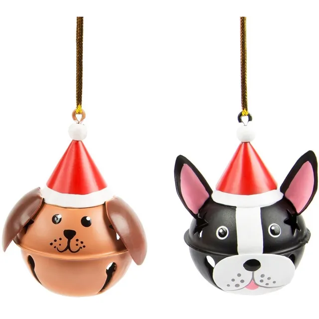 Sass & Belle Hond kersthanger met bel - Sass & Belle multi