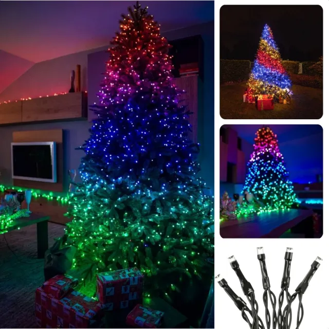Cheqo Clusterverlichting Multicolor - Kerstboomverlichting - Kerstlampjes - Kerstverlichting - 8M - 400 LED - Waterdicht voor Binnen en Buiten