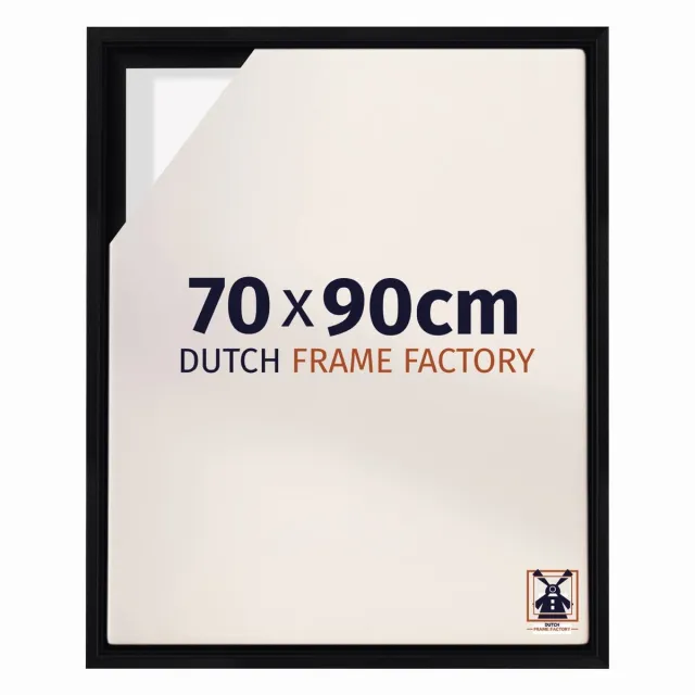 Dutch Frame Factory Baklijst 70x90 cm - Zwart Mat - Geschikt voor Canvasdoek - MDF Baklijst Lausanne