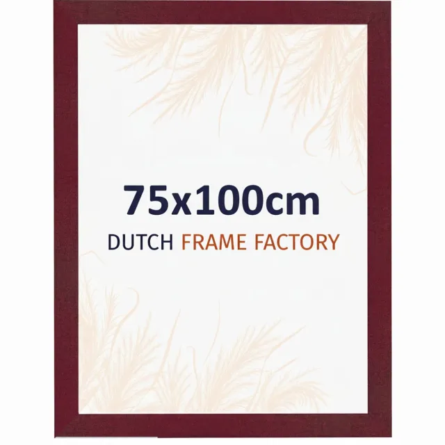 Dutch Frame Factory Fotolijst 75x100 cm - MDF - Wijnrood Geveegd - Benno