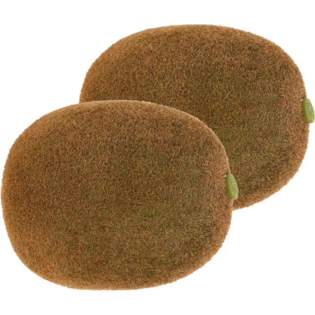 Bellatio Flowers & Plants Kunstfruit - Set van 4x stuks - kiwi - bruin - 6 cm - realistische decoratie - sier - fruitschaal - namaak fruit - nepfruit