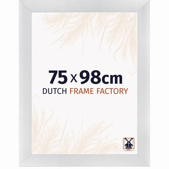 Dutch Frame Factory Fotolijst 75x98 cm - MDF - Zilver Mat - Praag