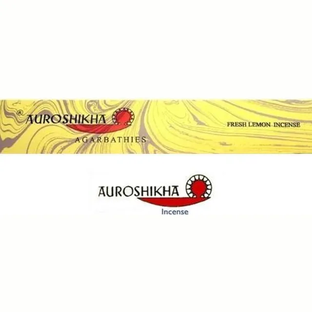 Auroshikha Wierookstokjes Auroshikha, Fresh Lemon, 30 sticks Geel