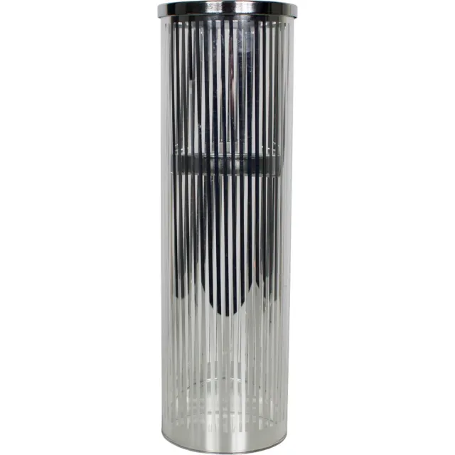Mars & More *windlicht cilinder zilver streep large 35cm*