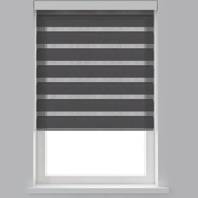 Decosol Roljaloezie / Duo Rolgordijn - Antraciet (4309) - 90 x 250 cm