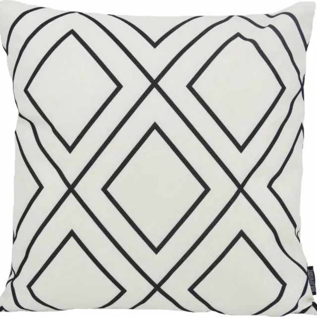 Gek op Kussens! Zola Boho #3 Kussenhoes | Outdoor / Buiten | Katoen / Polyester | 45 x 45 cm 3. Zwart-Wit