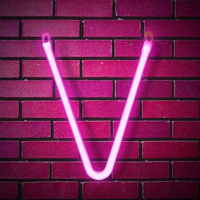 Daity 1 Pack - LED-letter neonlicht - LED roze verlichte letterlamp - wanddecoratie neonlicht roze-5