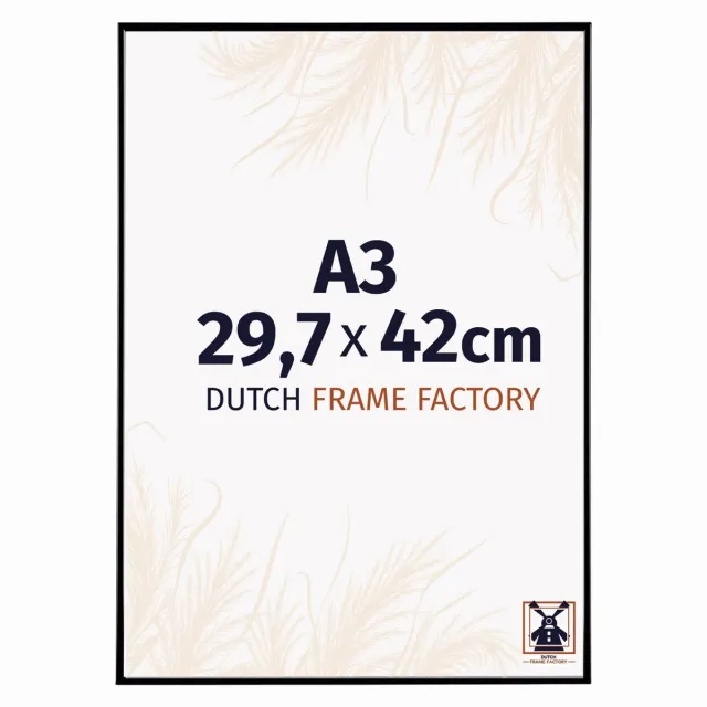 Dutch Frame Factory Fotolijst A3 29,7x42 cm - Kunststof - Zwart Hoogglans - Easy