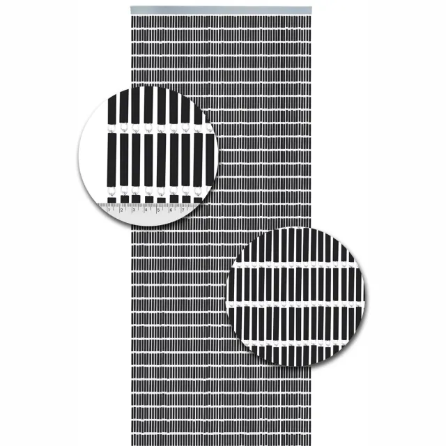 Vliegengordijnenexpert® Vliegengordijn Hulzen Zwart - 90cm x 210cm