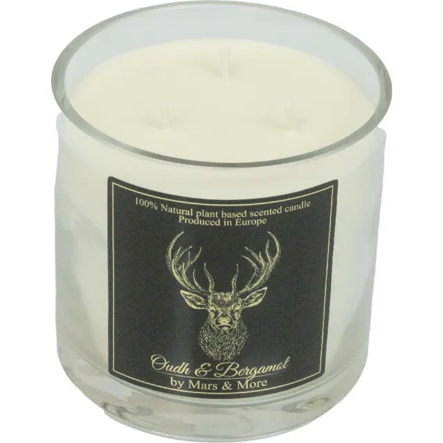 Mars & More geurkaars oudh bergamot h12 d12 Transparant