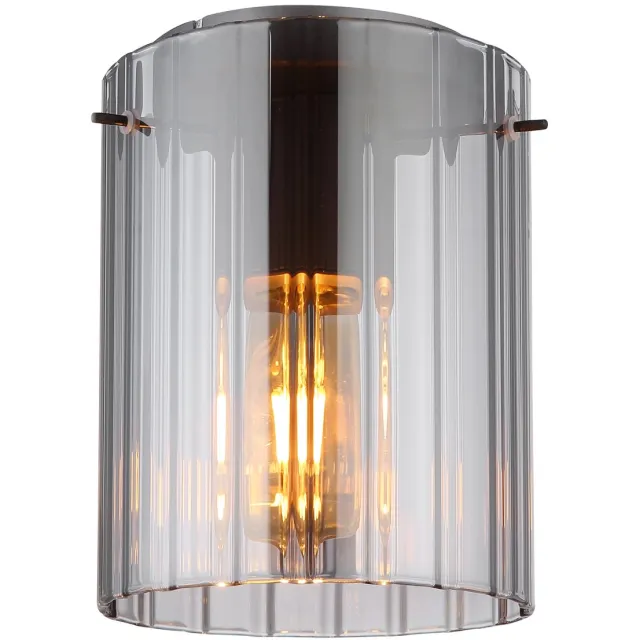 Globo Plafonniere - zwart - TULIVAR - glas - Ø 18cm - E27 - 15904DS - Globo