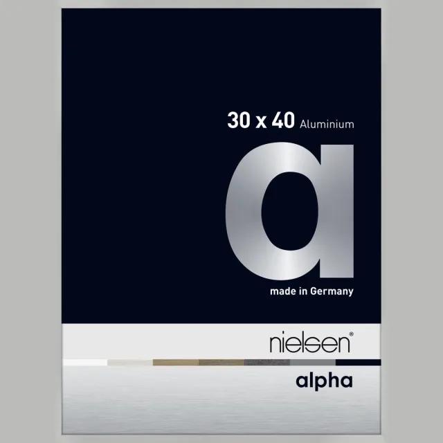 Nielsen Alpha Aluminium Wissellijst Frosted Silver 30x40cm Aluminium-zilver