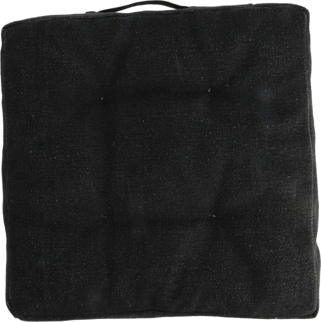 Home & Styling Collection Home Styling Collection - Stoelkussen - Kussen voor stoel, gestikt, katoen, met klittenband, 40 x 40 cm Zwart