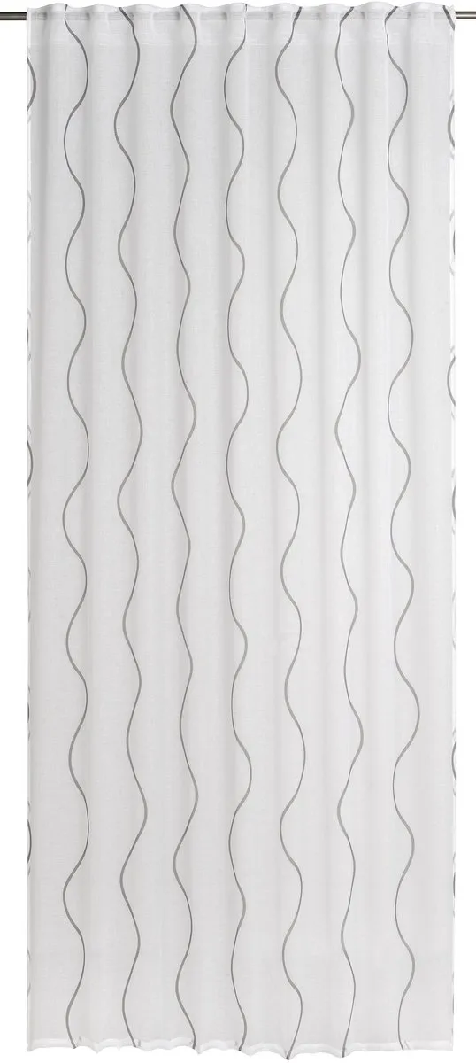 Elbersdrucke Gordijn met verborgen lussen Curve 255x140 cm wit-grijs WeißGrau