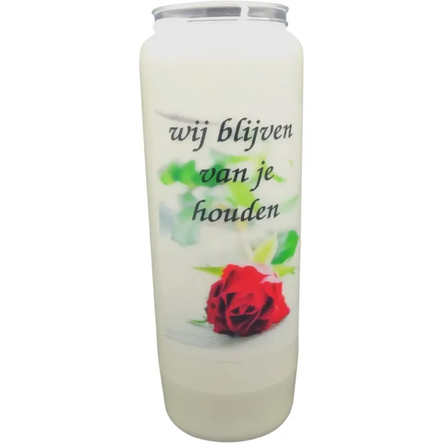 Partijhandel RODO Noveenkaars Spreuk 004 - 9 dagen brander (5 stuks) wit