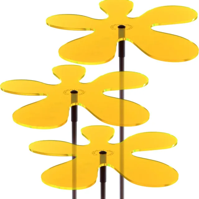 Cazador del Sol Zonnevangers Lotta - tuin decoratie voor buiten - Ø200mm x 120cm Geel Set3