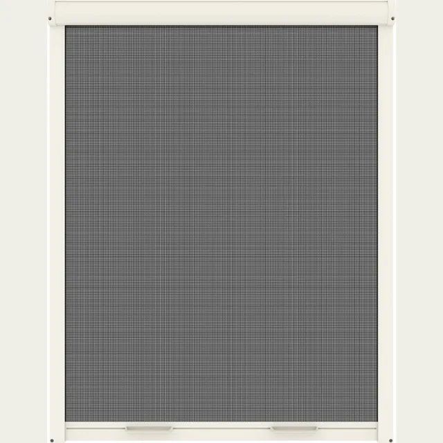 Livn Rolhor Vliegenraam Basic 120x155cm wit - Automatisch rolsysteem - Gaas rolt op in cassette - Montage aan de binnen- of buitenzijde